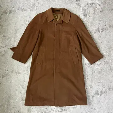 이탈리아제 원단 캐시미어 40% 래글런 스텐카라 코트 M 브라운