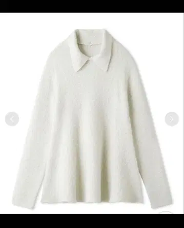 미라 오웬 카라 달린 페플럼 니트 풀오버