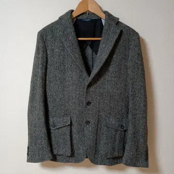 쉽스 SHIPS 해리스 트위드 헤링본 패턴 자켓