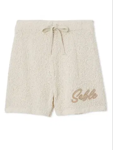 snidel home 로고 자수 니트 숏팬츠 OWHT