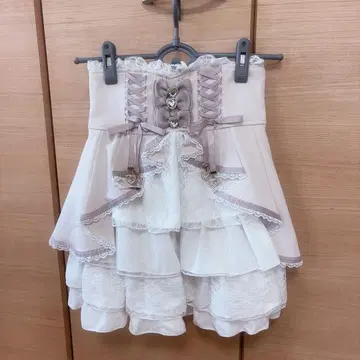 LIZLISA 프론트 카슈쿨 스커트 핑크