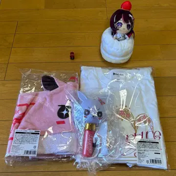 AZKi 솔로 라이브 굿즈 타월 T셔츠 라이트 은색 테이프 봉제 인형