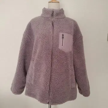 두느브 보아 안감 부착 자켓 라벤더