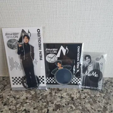 메구로 렌 Snow Man ON 굿즈 3종 세트 아크릴 스탠드 스티커