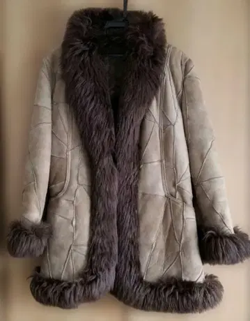 [ 천연 가죽 무스탕 ] 패치워크 무스탕 코트