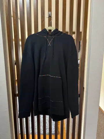 [ Paul Smith / 폴스미스 ] 멀티 스트라이프 후드티 블랙