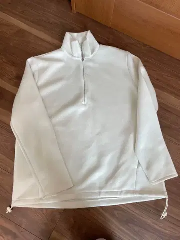 ENOF 하프 지퍼 화이트 맨투맨 FREE 사이즈