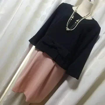 새상품급 빅 사이즈 퀸즈 코트 페플럼 프릴 원피스 LL 사이즈 상당