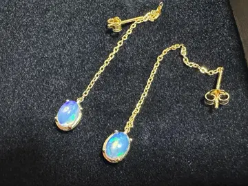 실버 925 오팔 아메리칸 귀걸이