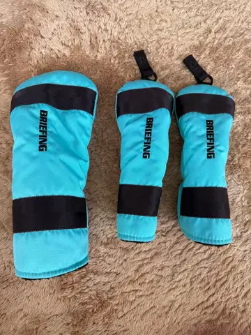 BRIEFING 골프 헤드커버 3개 세트 터콰이즈 한정판