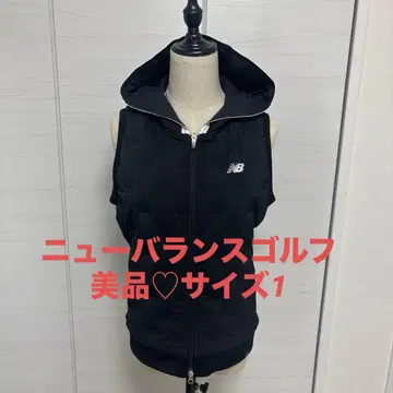 새상품급 뉴발란스 골프 다운 베스트 여성 의류 블랙 사이즈 1