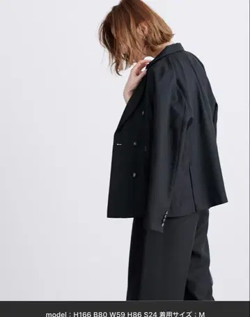 린넨 라이크 더블 브레스트 자켓 S