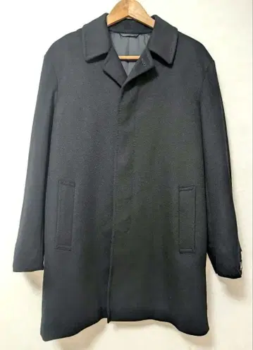 새상품급 고급 캐시미어 100% 스텐카라 코트 포멀 블랙