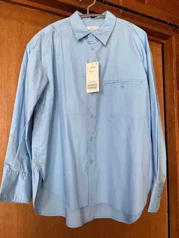 블루 셔츠 사이즈 F 100% 코튼