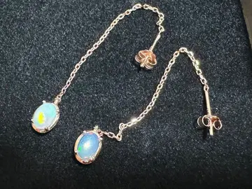 실버925 오팔 아메리칸 귀걸이