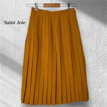 상조아 [9호] 플리츠 스커트 종아리 기장 모100% 무지 안감 부착