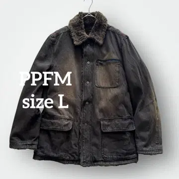 1620 PPFM 빈티지 가공 보아 안감 블루종 차콜 그레이 y2k