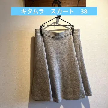 Kitamura 그레이 스커트 38 M 사이즈
