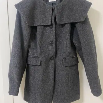 GIUNON 지우논 빅 칼라 코트 그레이