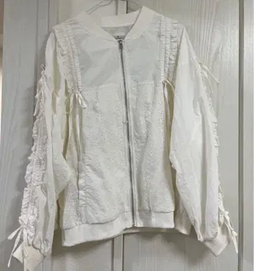 merry jenny 레이스 리본 개더 블루종