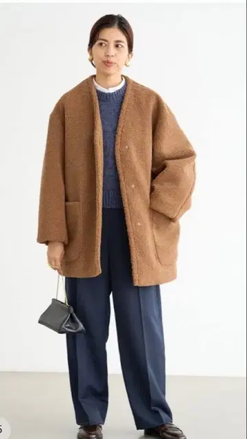 IENA ECOPEL사 보아 하프 코트 택 포함 미사용 새상품