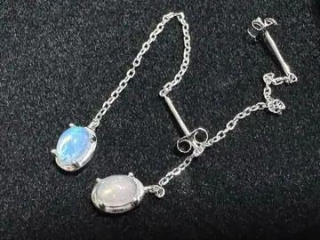 실버 925 오팔 아메리칸 귀걸이