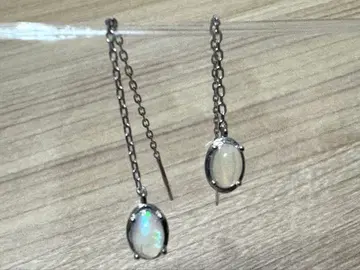 실버 925 오팔 아메리칸 귀걸이