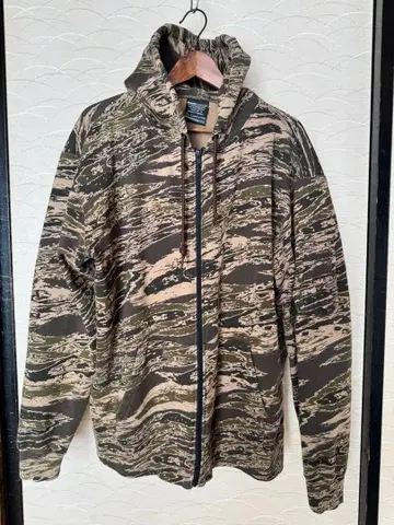 BackChannel 카모 패턴 풀 집업 후드티 XL 셋업
