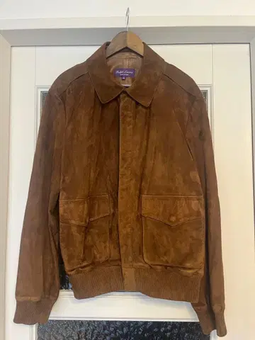 랄프 로렌 퍼플 라벨 스웨이드 블루종