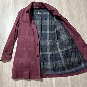 BLACK LABEL 버건디 스텐카라 코트 M