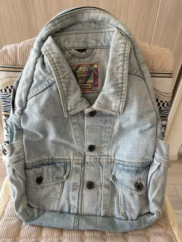 데님 자켓 스타일 백팩 라이트 블루