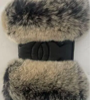 [ 미사용품 ] 암커버 퍼 포함 장갑 블랙