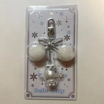 산리오 포근포근 스노우 토끼 키링 헬로키티