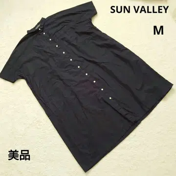 새상품급 SUN VALLEY 블랙 옥스 와이드 셔츠 원피스 M