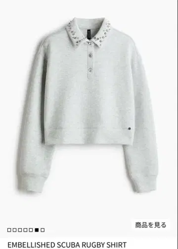 H&M 엠벨리쉬드 스큐버 럭비 셔츠 & 스코트 세트