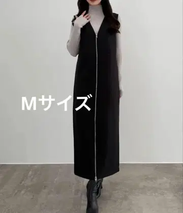 cenea 새상품 속기모 프론트 지퍼 오버롤 스커트