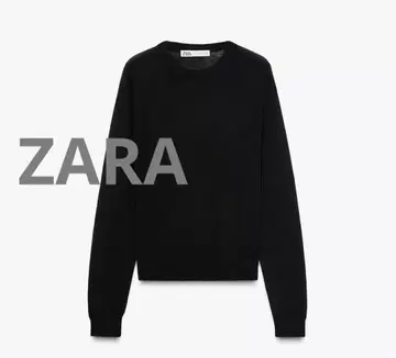 [ 새상품 ] ZARA 자라 시어 니트 L 블랙 니트 스웨터 얇은 소재