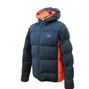 L.L.Bean 엘르 비 다운 자켓 블랙/오렌지 L 사이즈