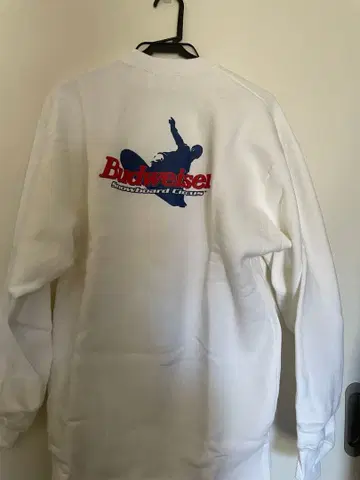 버드와이저 스노우보드 서커스 맨투맨 화이트 속기모 XL