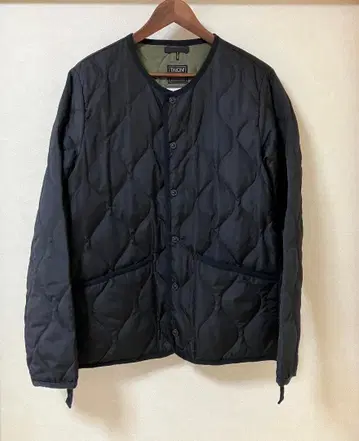 TAION 노카라 다운 자켓 밀리터리 타이온 블랙