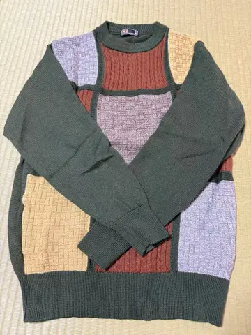 D.K.S 패치워크 니트 스웨터 M 사이즈