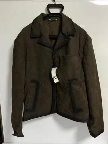 재고 세일 미사용 ZARA 브라운 레더풍 자켓 EUR M