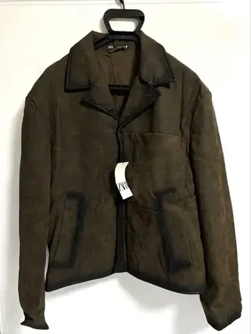 재고 세일 미사용 ZARA 브라운 레더풍 자켓 EUR M