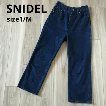 SNIDEL 하이웨스트 스트레이트 데님 청바지 인디고 M