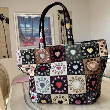 패치워크 디자인 토트백