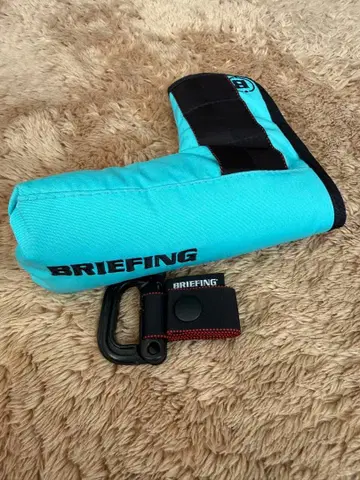 BRIEFING 퍼터용 골프헤드커버 터콰이즈 카라비너 포함