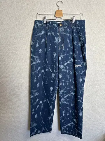 BADWAY 타이 다이 디자인 스트레이트 데님