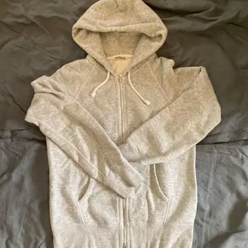 AURALEE 그레이 집업 후디