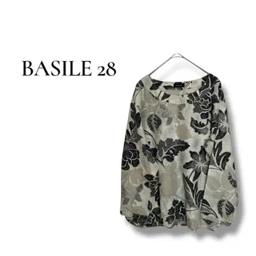 [ 바질레 벤트토 ] L 긴팔 셔츠 꽃무늬 실크 100%