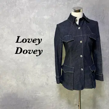 Lovey Dovey 데님 자켓 스트레치 절개 네이비 4861N